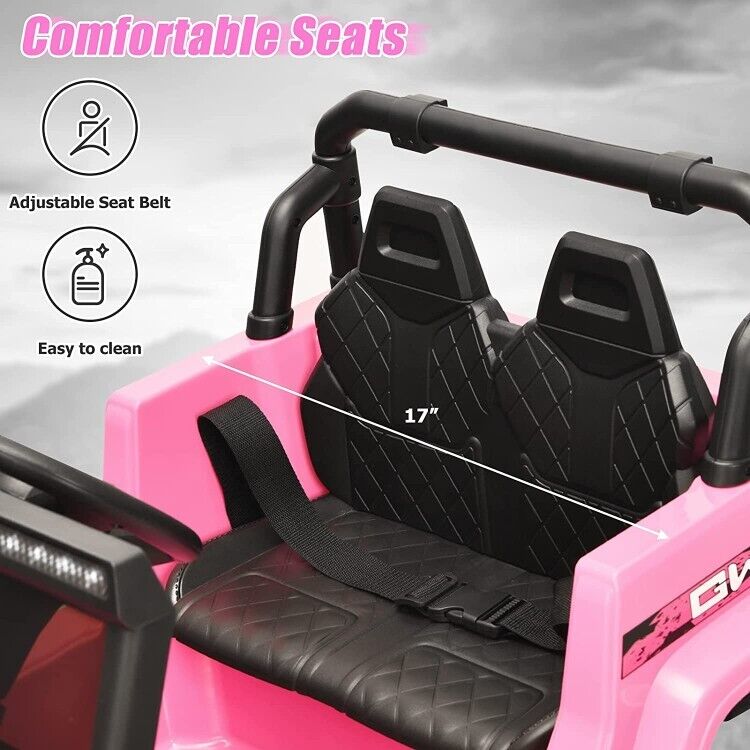 Load image into Gallery viewer, 12V Pink Electric Jeep Truck for Kids with 2.4G Remote Control
