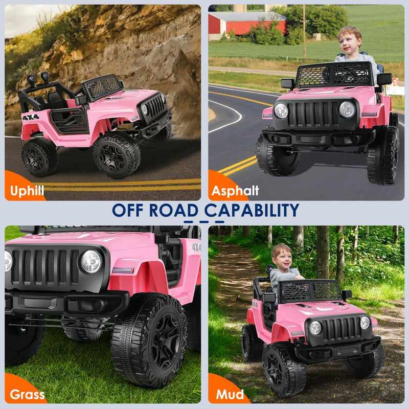 Load image into Gallery viewer, 12V Pink Electric Ride-On Car for Kids with Remote Control
