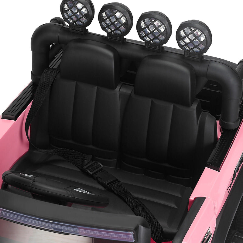 Load image into Gallery viewer, 12V Pink Kids Ride On Truck with RC, LED, MP3, and 6 Wheels
