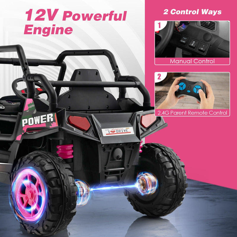 Load image into Gallery viewer, 12V Pink Off-Road Truck for Kids with Realistic Horns and Engine Sounds
