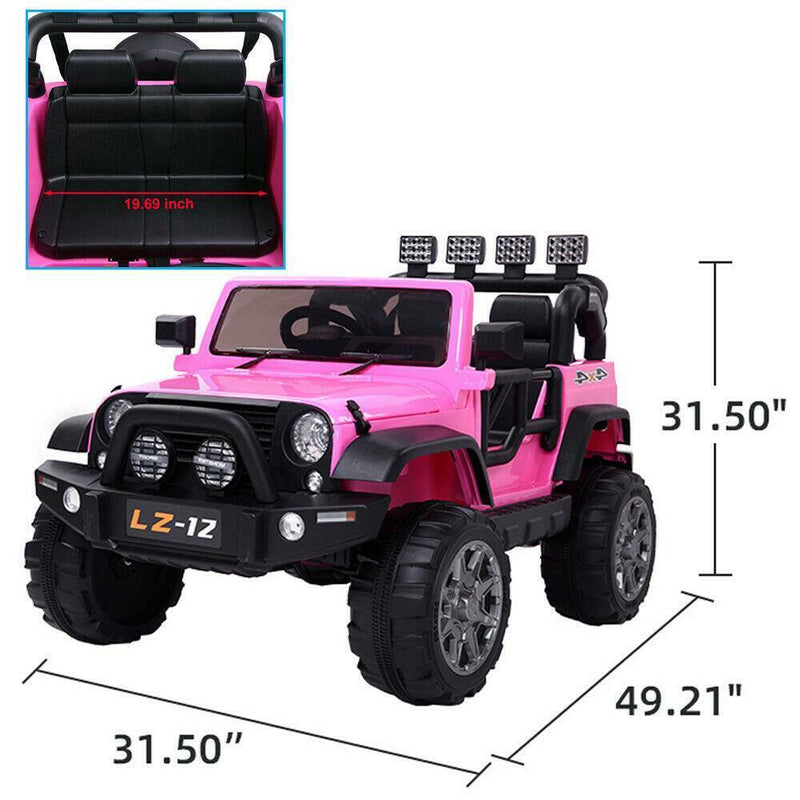 Load image into Gallery viewer, 12V Pink Ride On Car for Kids with Music, Remote Control, and Wheels - Perfect Xmas Gift
