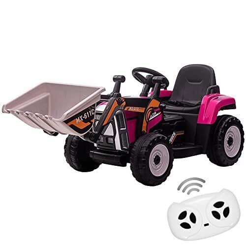 Load image into Gallery viewer, 12V RC Excavator Ride-On Tractor with Music, Headlights, and Horn for Kids
