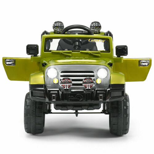 Load image into Gallery viewer, 12V RC Remote Control Green Truck Car for Kids - Electric Ride On Toy
