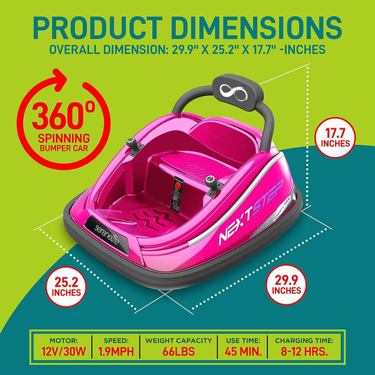 12V Rechargeable Electric Bumper Car for Kids - Battery Powered Ride on Vehicle