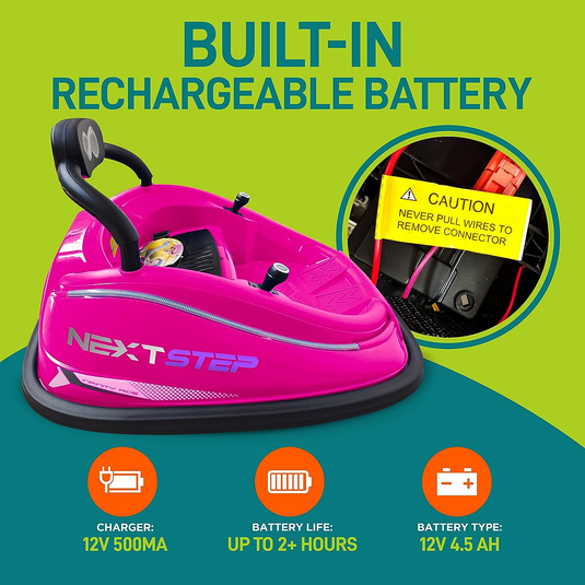 12V Rechargeable Electric Bumper Car for Kids - Battery Powered Ride on Vehicle