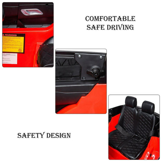 12V Red Land Rover Ride-On Car for Kids with Parental Remote Control - Supports up to 66 lbs