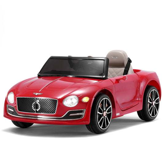12V Remote Control Bentley Style Electric Ride-On Car with LED Lights for Kids