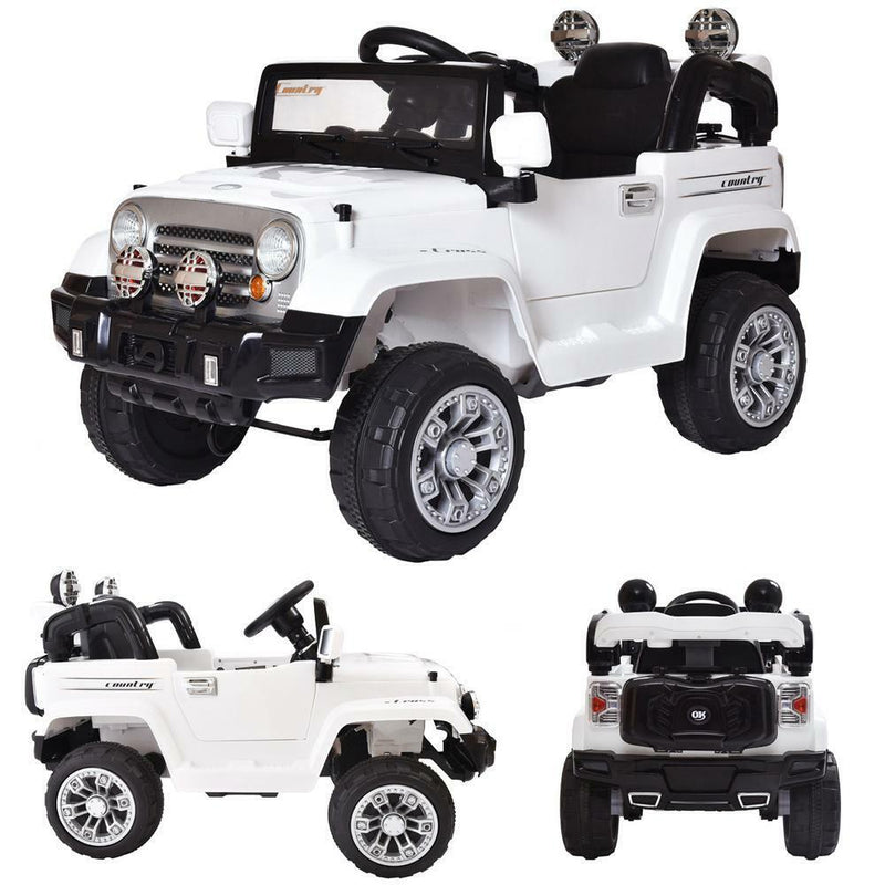 Load image into Gallery viewer, 12V Remote Control Electric Truck Car for Kids - White
