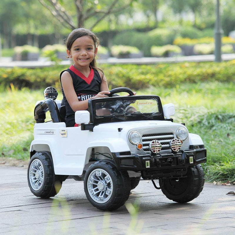 Load image into Gallery viewer, 12V Remote Control Electric Truck Car for Kids - White
