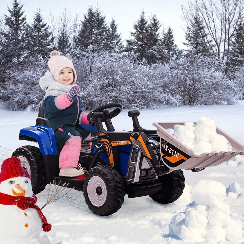 Load image into Gallery viewer, 12V Remote Control Excavator Ride-On Car for Kids with EVA Tires - Blue
