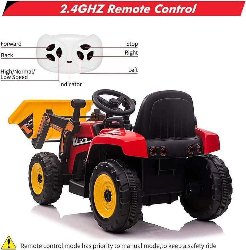 Load image into Gallery viewer, 12V Remote Control Excavator Ride-On Toy for Kids - Perfect Christmas Gift!
