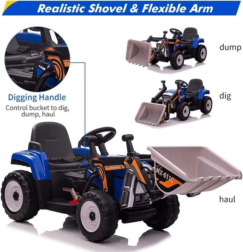 Load image into Gallery viewer, 12V Remote Control Excavator Ride-On Toy for Kids - Perfect Christmas Gift!
