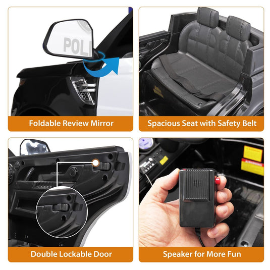 12V Remote Control Police Ride On Car for Kids Ages 3-5 Years - Perfect for Toddler Boys