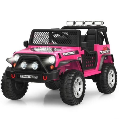 Load image into Gallery viewer, 12V Remote Control Ride-On Truck with LED Lights, Music, and Double Doors - 2 Seater

