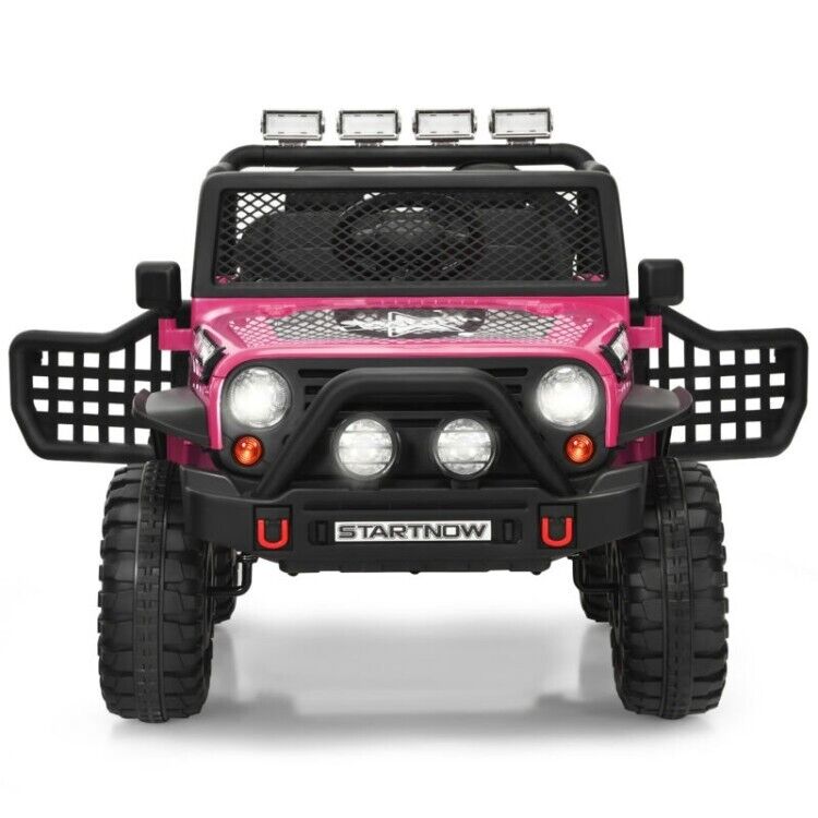 Load image into Gallery viewer, 12V Remote Control Ride-On Truck with LED Lights, Music, and Double Doors - 2 Seater
