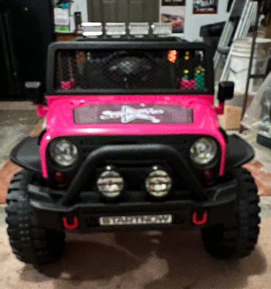12V Remote Control Ride-On Truck with LED Lights, Music, and Double Doors - 2 Seater
