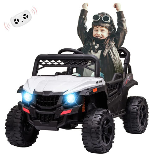 Load image into Gallery viewer, 12V Ride-On Car Truck Toy with Remote Control, LED Lights, USB &amp; AUX Ports, and Music Player
