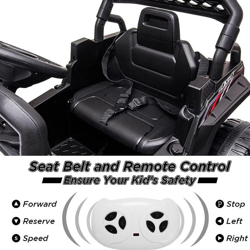 Load image into Gallery viewer, 12V Ride-On Car Truck Toy with Remote Control, LED Lights, USB &amp; AUX Ports, and Music Player
