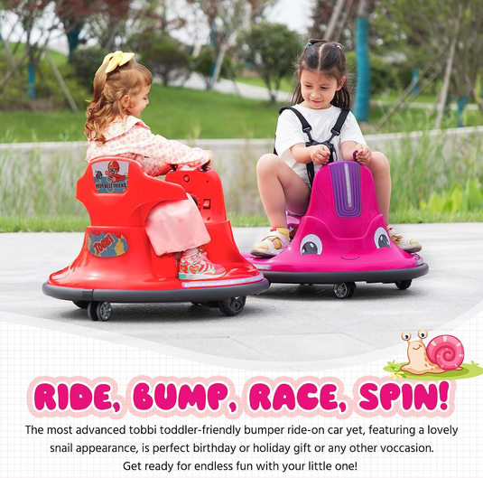 12V Snail Shaped Electric Ride-On Toy for Toddlers with Remote Control