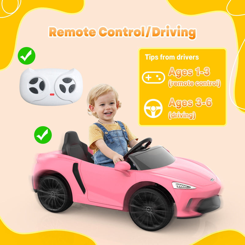 Load image into Gallery viewer, 12V Sports Car for Kids with 2 Speeds, Parental Control, Sound Effects, and LED Lights
