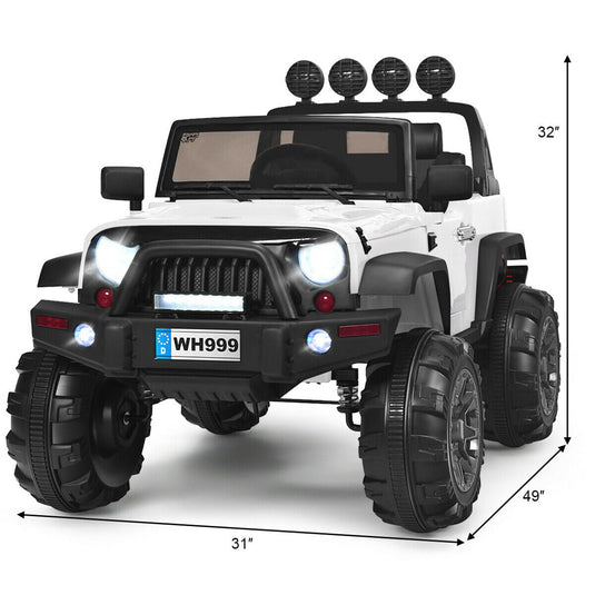 12V White Electric Kids Truck Car with MP3 and Remote Control