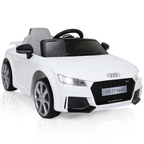 Load image into Gallery viewer, 12V White Electric Ride-On Car for Kids with Remote Control and Music
