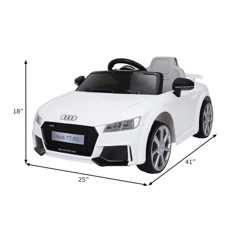 Load image into Gallery viewer, 12V White Electric Ride-On Car for Kids with Remote Control and Music
