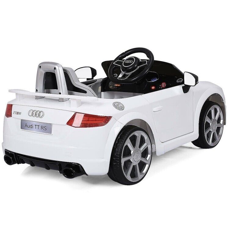 Load image into Gallery viewer, 12V White Electric Ride-On Car for Kids with Remote Control and Music
