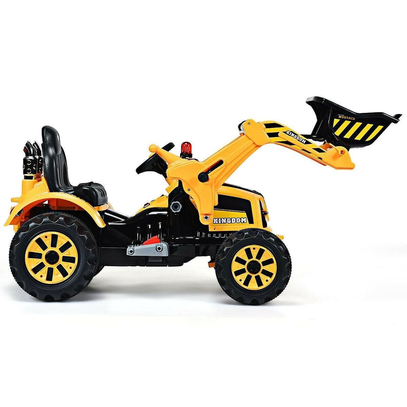 Load image into Gallery viewer, 12V Yellow Kids Ride-On Dumper Truck with Battery Power
