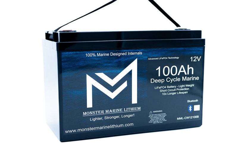 Load image into Gallery viewer, 12v 100Ah Bluetooth Deep Cycle Lithium Marine Battery Group 31
