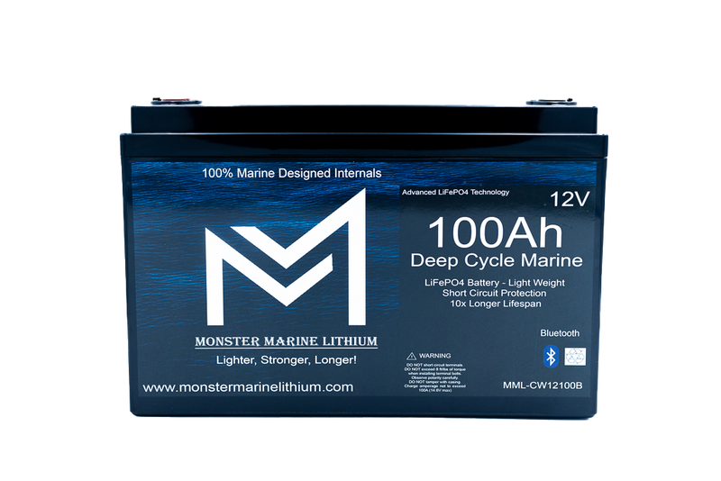 Load image into Gallery viewer, 12v 100Ah Bluetooth Deep Cycle Lithium Marine Battery Group 31
