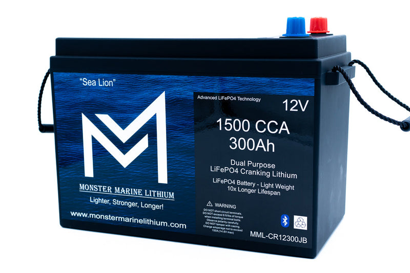 Load image into Gallery viewer, 1500 CCA 300AH Dual Purpose Cranking Lithium Bluetooth "Sea Lion"
