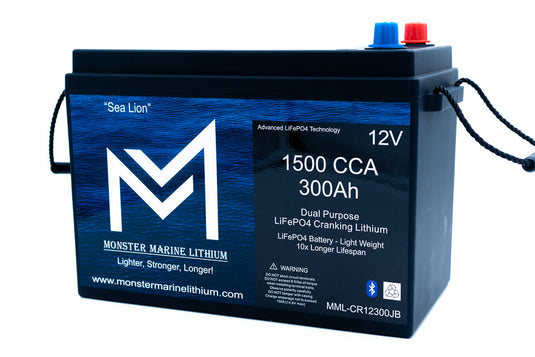 1500 CCA 300AH Dual Purpose Cranking Lithium Bluetooth "Sea Lion"