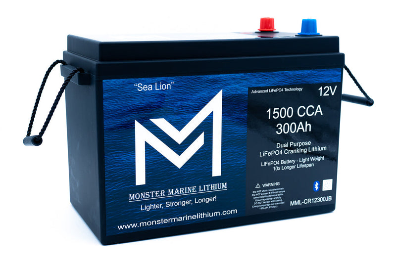 Load image into Gallery viewer, 1500 CCA 300AH Dual Purpose Cranking Lithium Bluetooth "Sea Lion"
