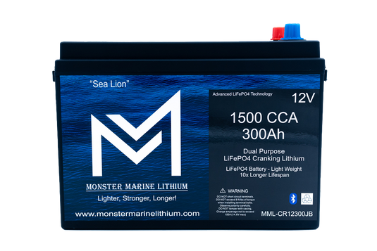 1500 CCA 300AH Dual Purpose Cranking Lithium Bluetooth "Sea Lion"