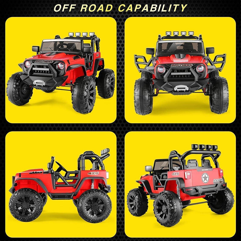 Load image into Gallery viewer, Electric Ride-On Jeep for Kids with Remote Control, 3 Speeds, and LED Lights - 24V/12V
