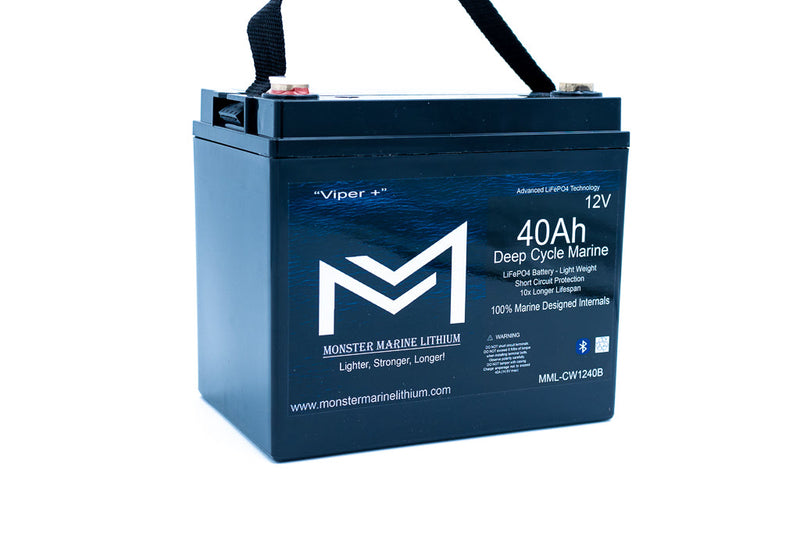 Load image into Gallery viewer, 12v 40Ah Deep Cycle  Lithium Marine Battery "Viper" -  Bluetooth - MML-CW1240B
