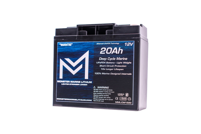 Load image into Gallery viewer, 12v 20Ah Deep Cycle Lithium Marine Battery "MANTIS"
