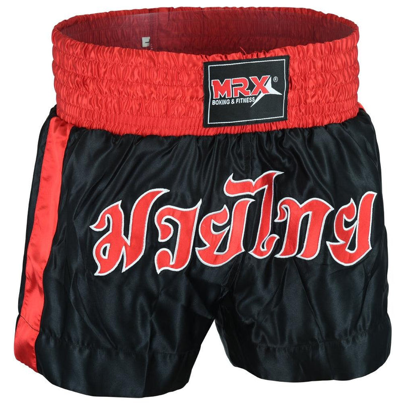 Load image into Gallery viewer, MRX Mens Boxing Shorts Fighting Shorts Black - Red -1304
