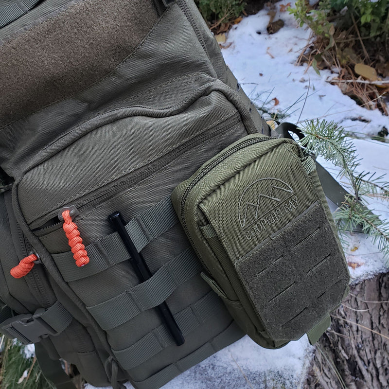 Load image into Gallery viewer, Nylon "Possibles" Bag - Pack and Store Small Items - Molle / PALS Attachment Straps for Belt or Pack Carry
