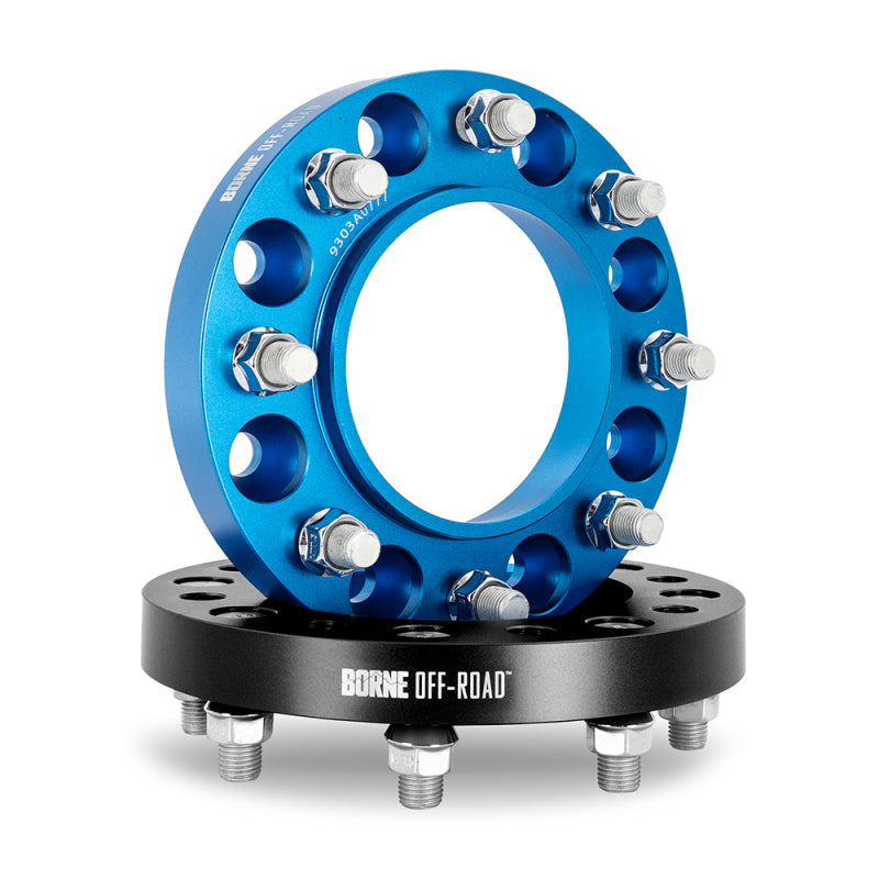 Load image into Gallery viewer, Borne Off-Road Wheel Spacers 8X165.1 121.3 45 M14 Blu
