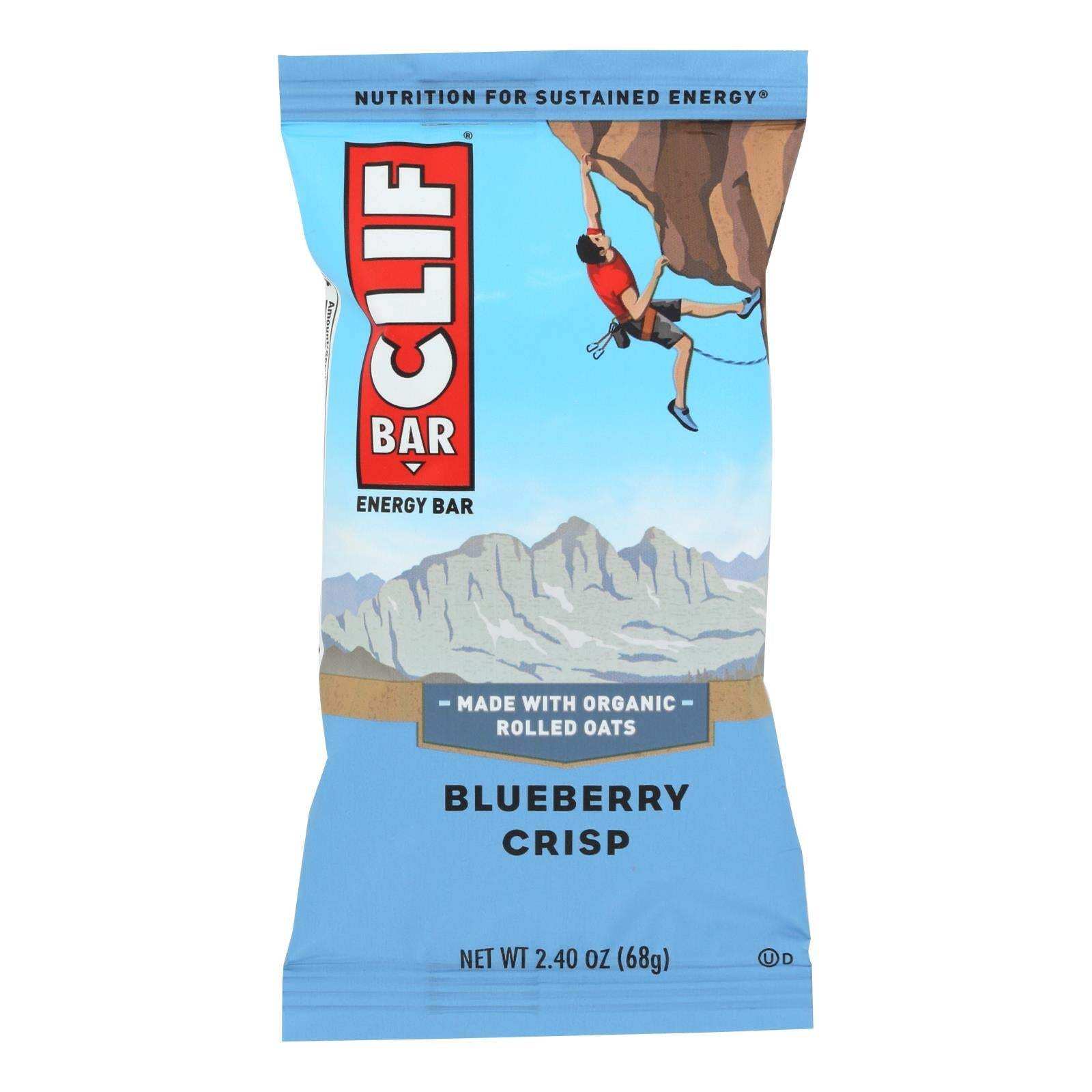 Clif Bar - Organic Blueberry Crisp - Case Of 12 - 2.4 Oz - Skoutley Outdoors LLC