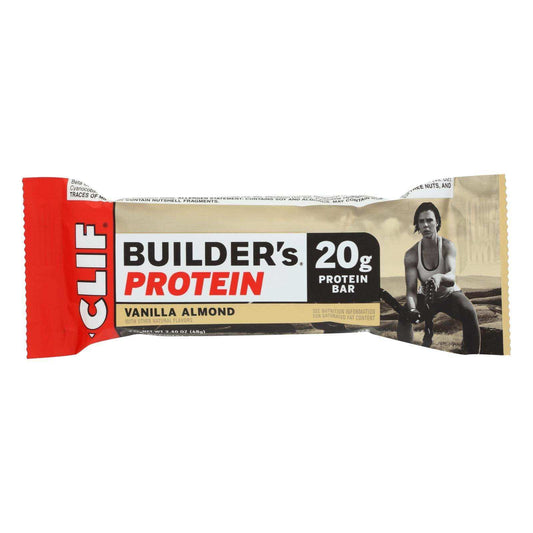 Clif Bar Builder Bar - Vanilla Almond - Case Of 12 - 2.4 Oz - Skoutley Outdoors LLC
