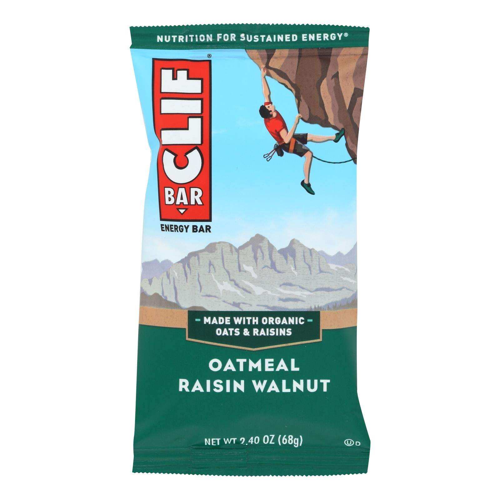 Clif Bar - Organic Oat Raisin Walnut - Case Of 12 - 2.4 Oz - Skoutley Outdoors LLC