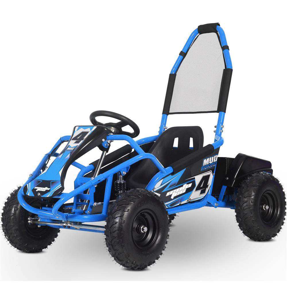Mototec Mud Monster Kids Electric 48v 1000w Go Kart Full Suspension Blue - Skoutley Outdoors LLC