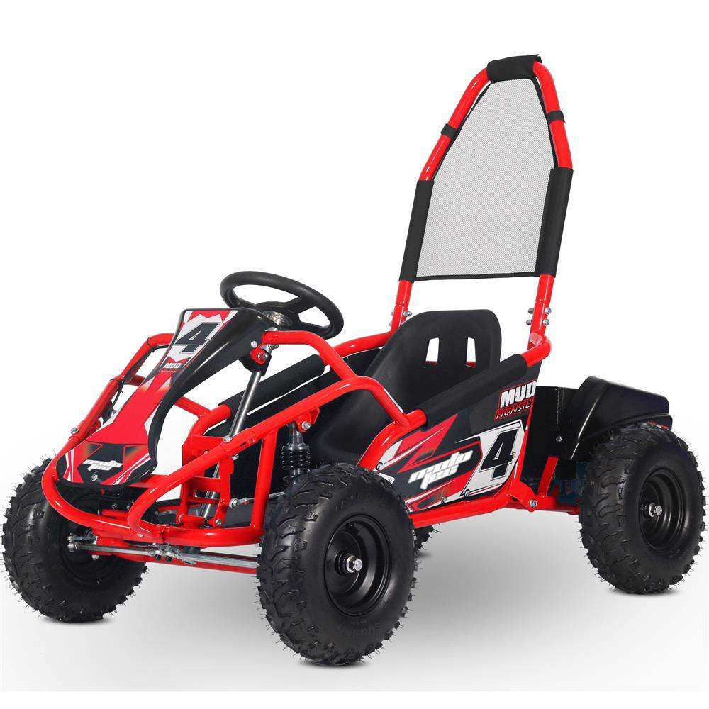 Mototec Mud Monster Kids Electric 48v 1000w Go Kart Full Suspension Red - Skoutley Outdoors LLC