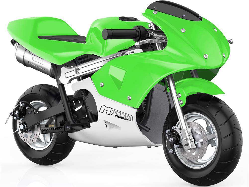 Mototec Phantom Gas Pocket Bike 49cc 2-stroke Green - Skoutley Outdoors LLC