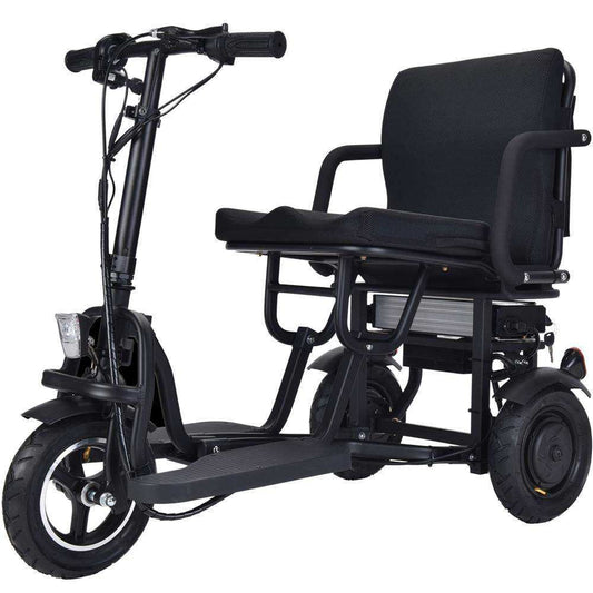 Folding Mobility Electric Trike 48v 700w Dual Motor Lithium Black - Skoutley Outdoors LLC