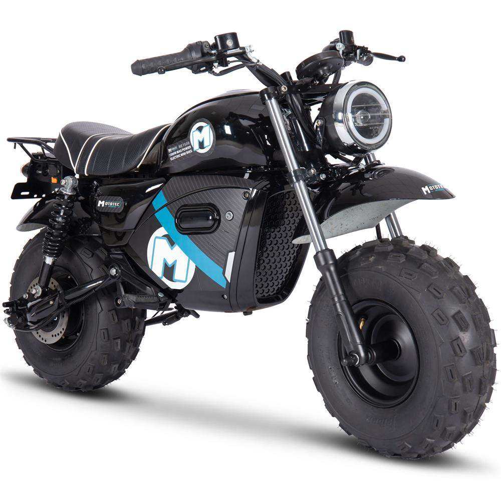 Mototec 60v 1500w Electric Powered Mini Bike Lithium Black - Skoutley Outdoors LLC