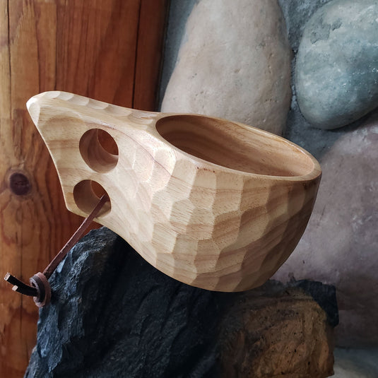 Skógr™ Nordic Style Kuksa - Carved Wood Camp Mug
